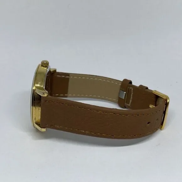Kate Spade New York 0009 Womens Brown Leather Analog Gold Dial Wrist Watch VK155 - Picture 9 of 12